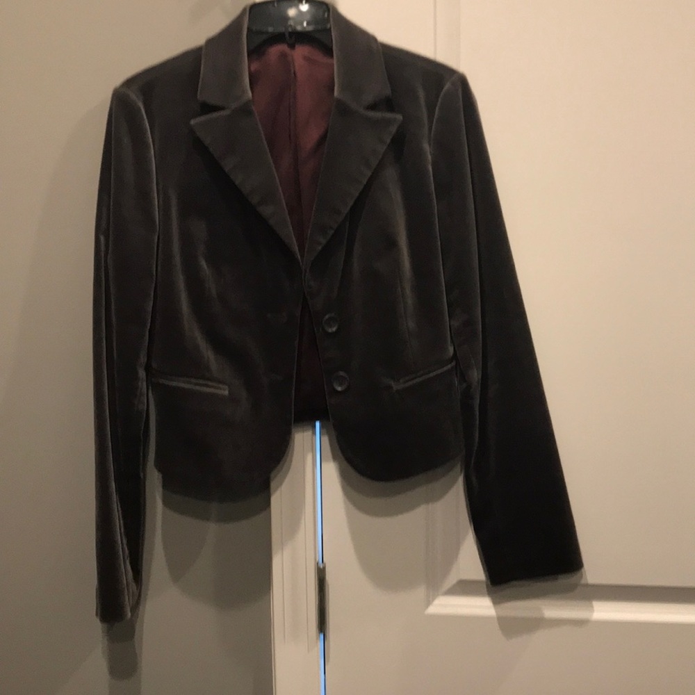 Dark gray velvet blazer